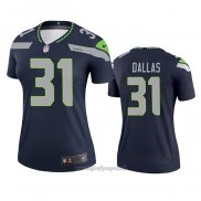 Maglia NFL Legend Donna Seattle Seahawks Deejay Dallas Blu