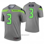 Maglia NFL Legend Seattle Seahawks 3 Russell Wilson Inverted Grigio