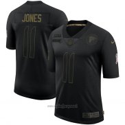 Maglia NFL Limited Atlanta Falcons Jones 2020 Salute To Service Nero