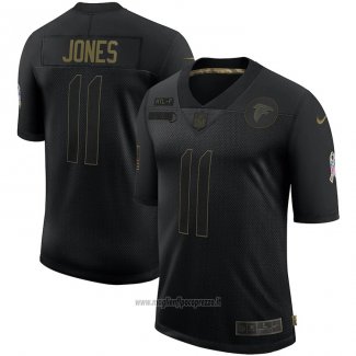 Maglia NFL Limited Atlanta Falcons Jones 2020 Salute To Service Nero