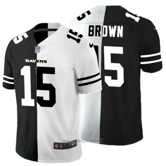 Maglia NFL Limited Baltimore Ravens Brown Black White Split