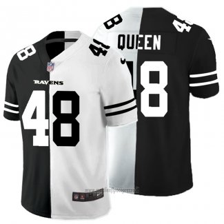 Maglia NFL Limited Baltimore Ravens Queen Black White Split