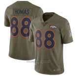 Maglia NFL Limited Bambino Denver Broncos 88 Thomas 2017 Salute To Service Verde