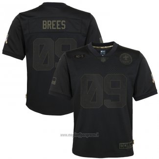 Maglia NFL Limited Bambino New Orleans Saints Drew Brees 2020 Salute To Service Nero