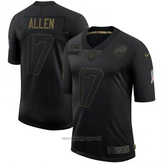 Maglia NFL Limited Buffalo Bills Allen 2020 Salute To Service Nero