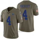Maglia NFL Limited Dallas Cowboys 4 Dak Prescott 2017 Salute To Service Verde