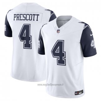 Maglia NFL Limited Dallas Cowboys Dak Prescott Vapor F.u.s.e. Bianco