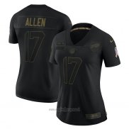 Maglia NFL Limited Donna Buffalo Bills Josh Allen 2020 Salute To Service Nero
