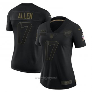 Maglia NFL Limited Donna Buffalo Bills Josh Allen 2020 Salute To Service Nero