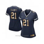 Maglia NFL Limited Donna Dallas Cowboys 21 Ezekiel Elliott Elite Blu