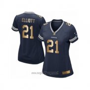 Maglia NFL Limited Donna Dallas Cowboys 21 Ezekiel Elliott Elite Blu