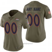 Maglia NFL Limited Donna Denver Broncos Personalizzate 2017 Salute To Service Verde