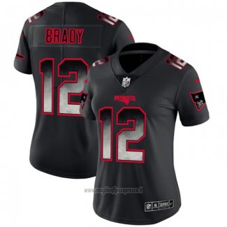 Maglia NFL Limited Donna New England Patriots Brady Smoke Fashion Nero