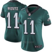 Maglia NFL Limited Donna Philadelphia Eagles 11 Wentz Verde