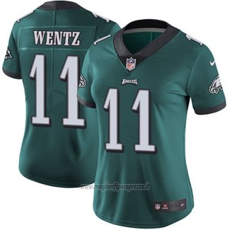 Maglia NFL Limited Donna Philadelphia Eagles 11 Wentz Verde