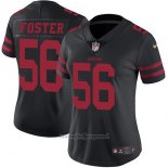 Maglia NFL Limited Donna San Francisco 49ers 56 Foster Alternate Nero