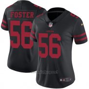 Maglia NFL Limited Donna San Francisco 49ers 56 Foster Alternate Nero