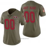 Maglia NFL Limited Donna San Francisco 49ers Personalizzate 2017 Salute To Service Verde