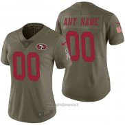 Maglia NFL Limited Donna San Francisco 49ers Personalizzate 2017 Salute To Service Verde