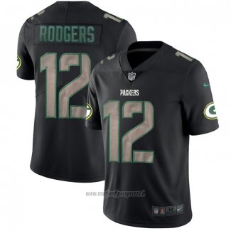 Maglia NFL Limited Green Bay Packers Rodgers Black Impact