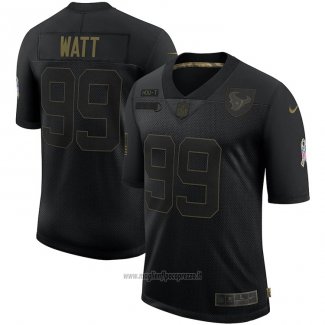 Maglia NFL Limited Houston Texans Watt 2020 Salute To Service Nero