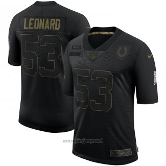 Maglia NFL Limited Indianapolis Colts Leonard 2020 Salute To Service Nero