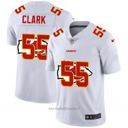 Maglia NFL Limited Kansas City Chiefs 55 Clark Logo Dual Overlap Bianco
