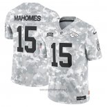 Maglia NFL Limited Kansas City Chiefs Patrick Mahomes 2024 Salute To Service Grigio