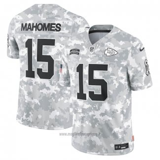 Maglia NFL Limited Kansas City Chiefs Patrick Mahomes 2024 Salute To Service Grigio