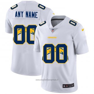 Maglia NFL Limited Los Angeles Chargers Personalizzate Logo Dual Overlap Bianco