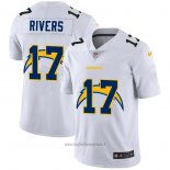 Maglia NFL Limited Los Angeles Chargers Rivers Logo Dual Overlap Bianco