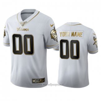 Maglia NFL Limited Minnesota Vikings Personalizzate Golden Edition Bianco