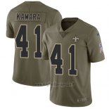 Maglia NFL Limited New Orleans Saints 41 Alvin Kamara Verde Stitched 2017 Salute To Service