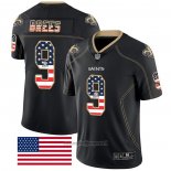 Maglia NFL Limited New Orleans Saints Brees Rush USA Flag Nero