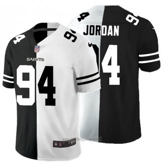 Maglia NFL Limited New Orleans Saints Jordan Black White Split