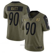 Maglia NFL Limited Pittsburgh Steelers T.j. Watt 2021 Salute To Service Verde