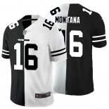 Maglia NFL Limited San Francisco 49ers Montana Black White Split