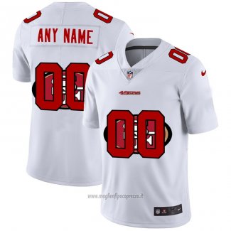 Maglia NFL Limited San Francisco 49ers Personalizzate Logo Dual Overlap Bianco