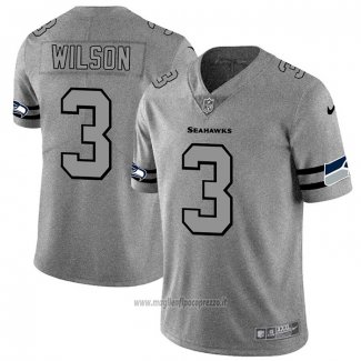Maglia NFL Limited Seattle Seahawks Wilson Team Logo Gridiron Grigio