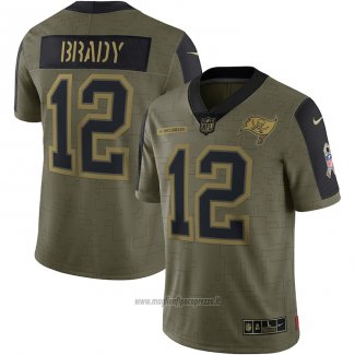 Maglia NFL Limited Tampa Bay Buccaneers Tom Brady 2021 Salute To Service Verde