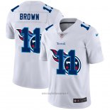 Maglia NFL Limited Tennessee Titans Brown Logo Dual Overlap Bianco