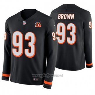 Maglia NFL Therma Manica Lunga Cincinnati Bengals Andrew Brown Nero