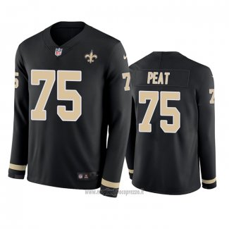 Maglia NFL Therma Manica Lunga New Orleans Saints Andrus Peat Nero