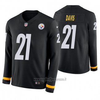 Maglia NFL Therma Manica Lunga Pittsburgh Steelers Sean Davis Nero