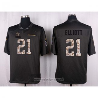 Maglia NFL Anthracite Dallas Cowboys Elliott 2016 Salute To Service