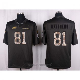 Maglia NFL Anthracite Philadelphia Eagles Matthews 2016 Salute To Service
