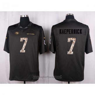 Maglia NFL Anthracite San Francisco 49ers Kaepernick 2016 Salute To Service