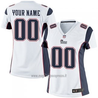 Maglia NFL Donna New England Patriots Personalizzate Bianco