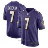 Maglia NFL Game Baltimore Ravens Rashod Bateman 7 Viola