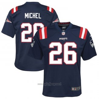Maglia NFL Game Bambino New England Patriots Sony Michel Blu